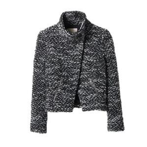 Rebecca Taylor Amsterdam Tweed Jacket - Black & White - Biker Moto - Size 8